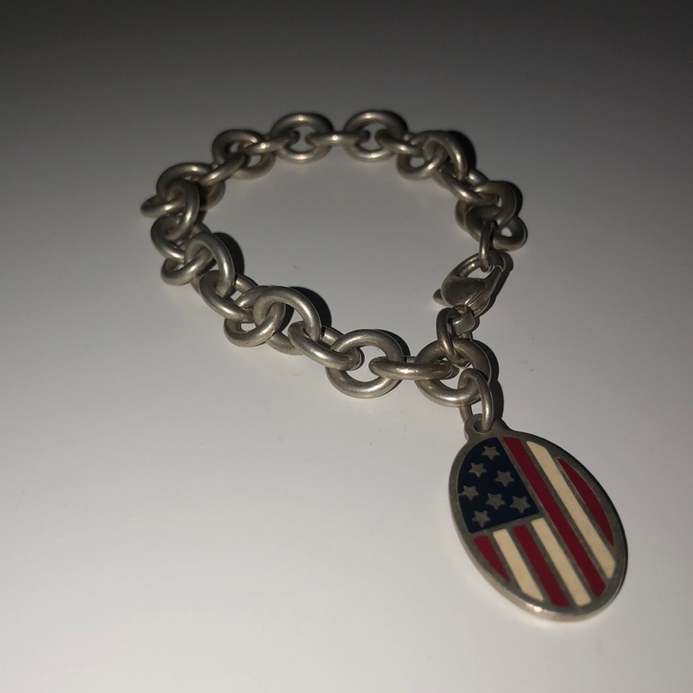 Authentic Tiffany & Co. American flag bracelet